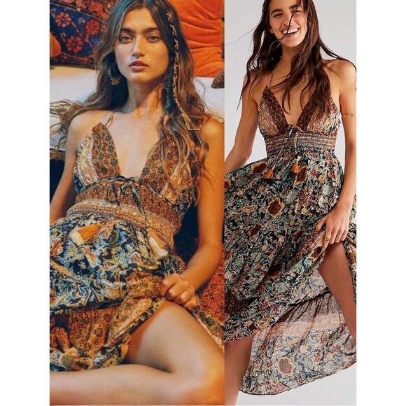 Free People Dresses & Skirts - Free People Bohemian Gypsy Beachy Real Love Maxi Dress Twilight Combo Size Large